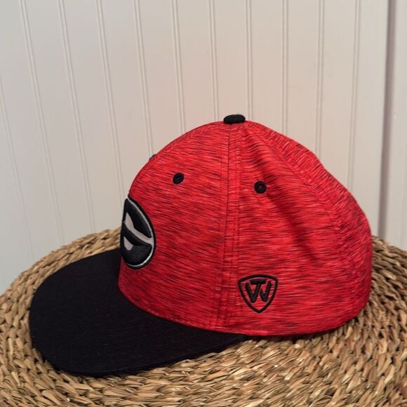 Top of the World Red and Black Adjustable Hat - Picture 2 of 9